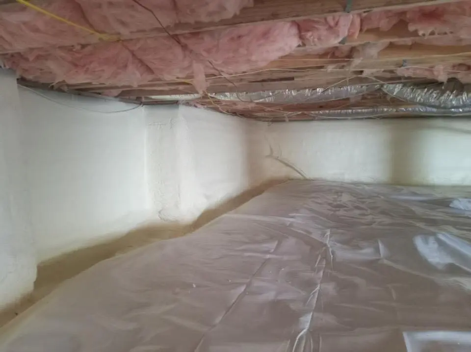 Crawl space encapsulation with closed-cell spray foam for Spray Foam Roofing in Larose